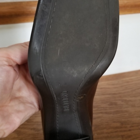 Brown square toe 3" chunky heel - Picture 6 of 7